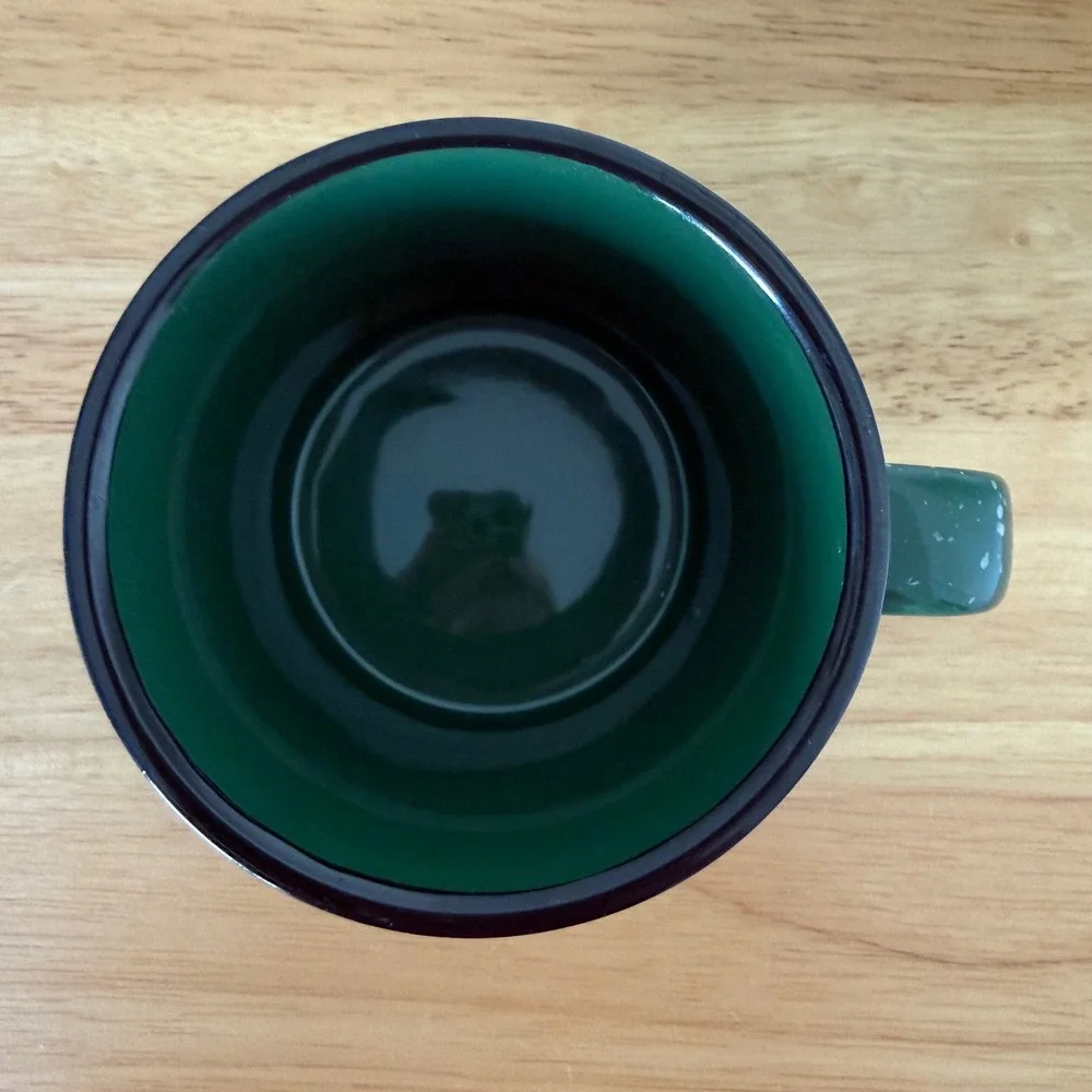 Smugglers Notch‎ Vermont Green Speckled Souvenir Ceramic Coffee Mug